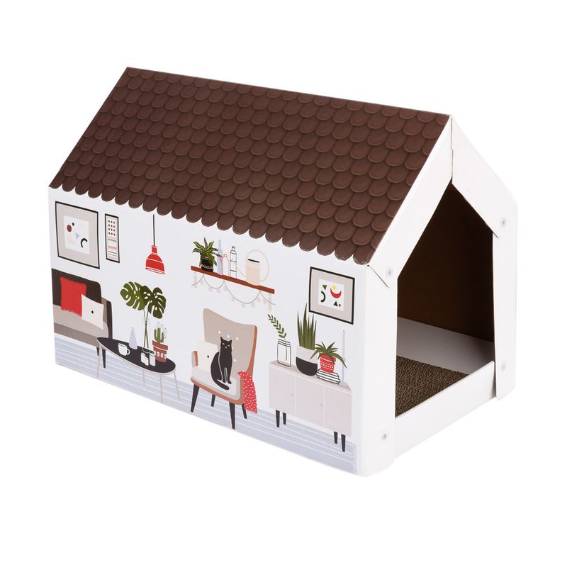 zooplus XL-Katzenhaus Home inkl. Kratzbrett - Winter kaufen