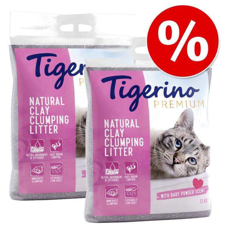 zooplus 2 x 12 kg Tigerino Premium Katzenstreu zum Sonderpreis kaufen
