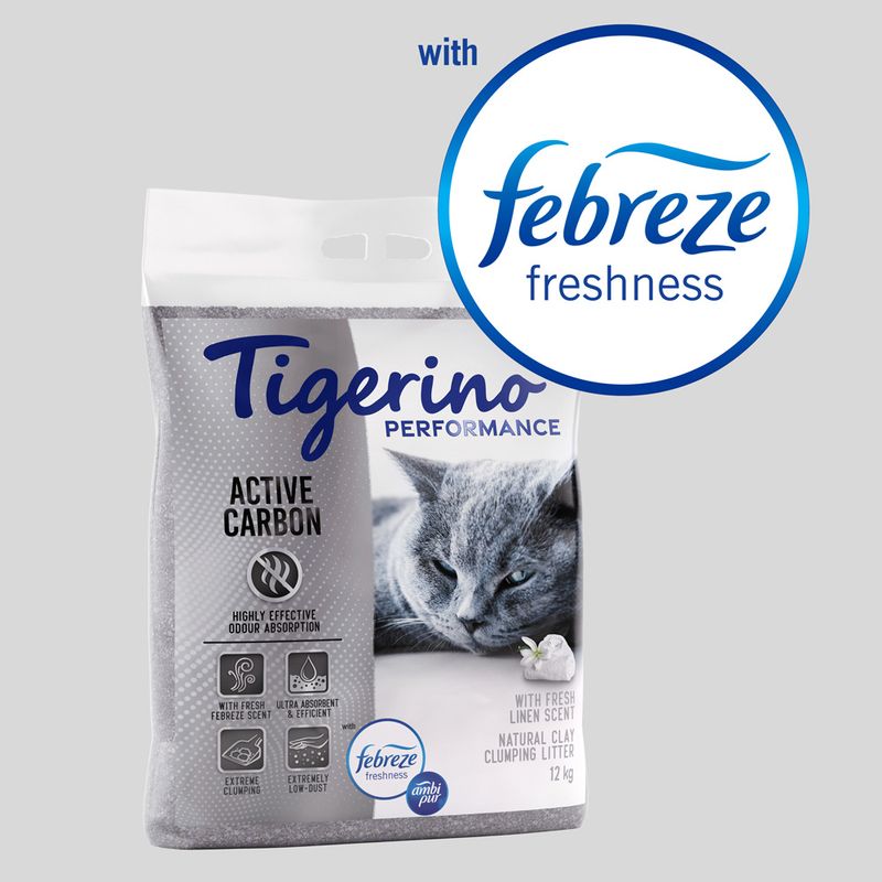 zooplus Tigerino Performance Active Carbon Katzenstreu – Febreze-Duft nach frischer Wäsche kaufen Günstiger Verkauf