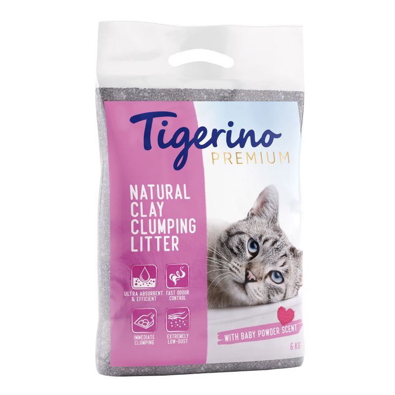 zooplus Tigerino Premium Katzenstreu – Babypuderduft kaufen Begrenztes Angebot