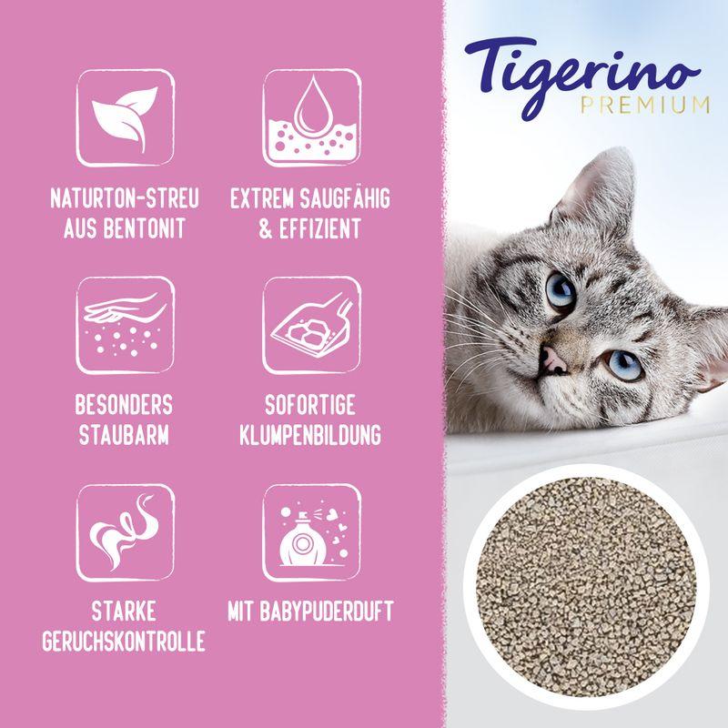 zooplus Tigerino Premium Katzenstreu – Babypuderduft kaufen Begrenztes Angebot
