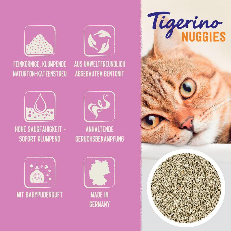 zooplus Tigerino Nuggies Katzenstreu – Babypuderduft kaufen Preisnachlass
