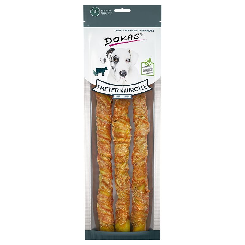 zooplus Dokas Hundesnack 1 Meter Kaurolle Mixpaket Huhn & Ente kaufen Tiefpreis