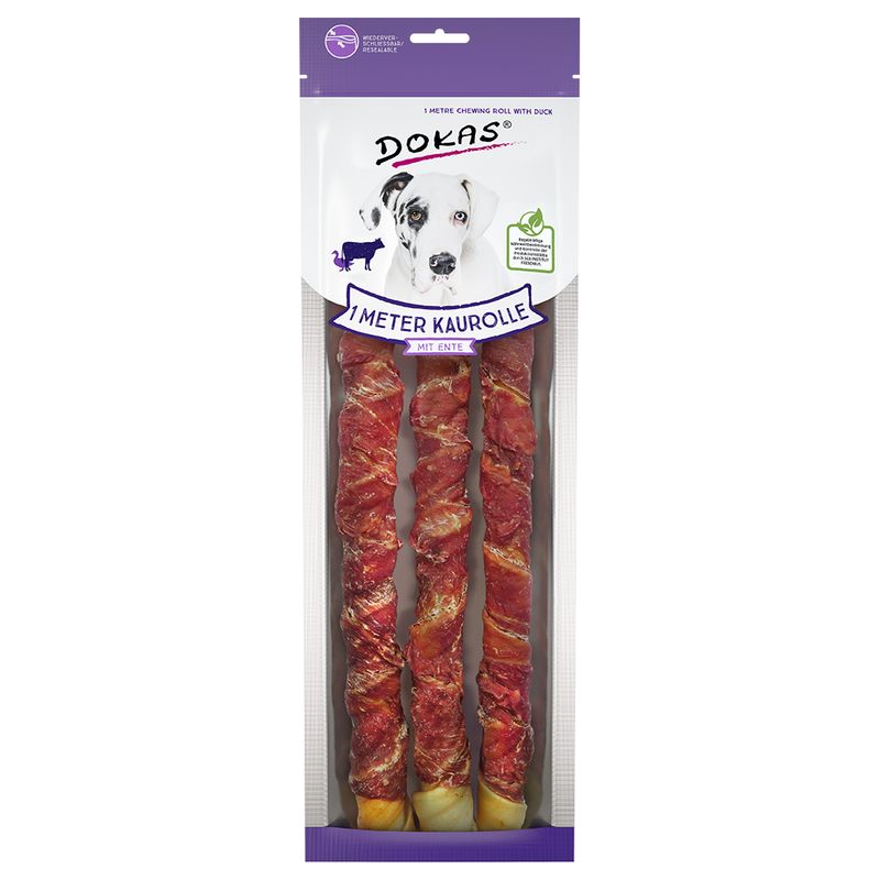 zooplus Dokas Hundesnack 1 Meter Kaurolle Mixpaket Huhn & Ente kaufen Tiefpreis