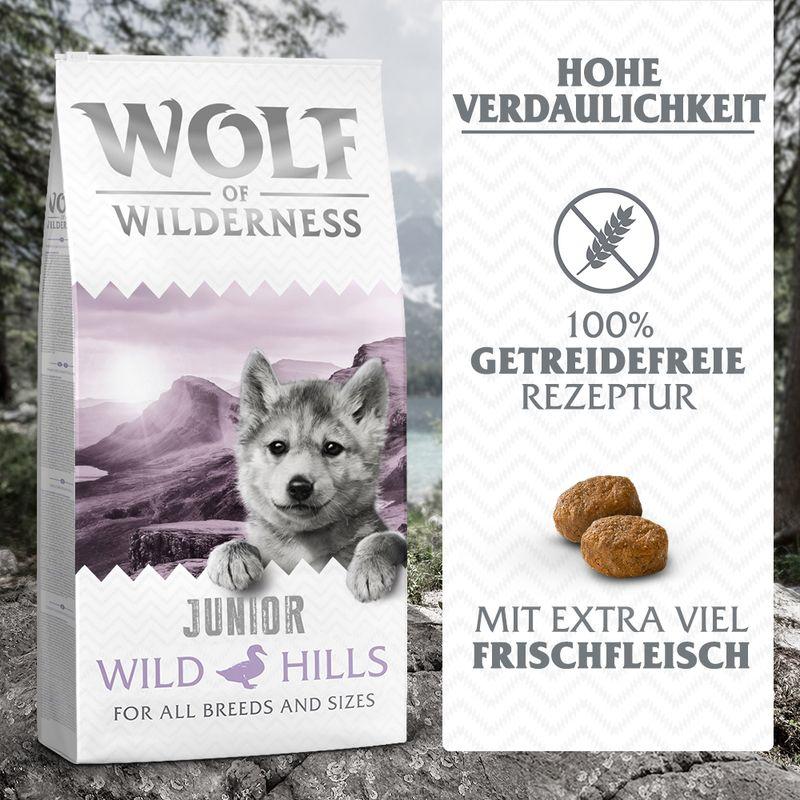 zooplus Wolf of Wilderness Junior Wild Hills Ente - getreidefrei kaufen