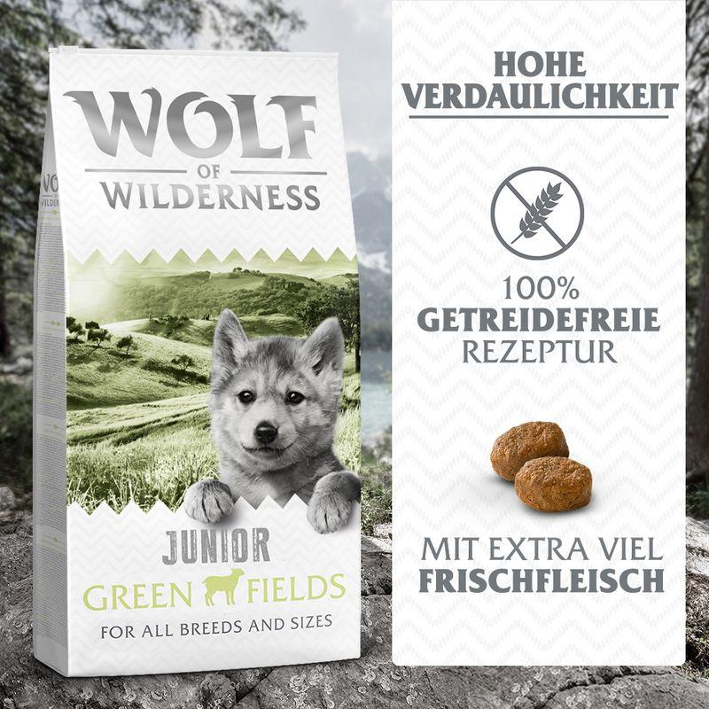zooplus Wolf of Wilderness Junior Green Fields Lamm - getreidefrei kaufen Kauf eins, bekomm eins gratis