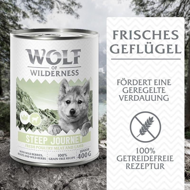 zooplus Wolf of Wilderness Junior - mit viel frischem Geflügel 6 x 400 g kaufen