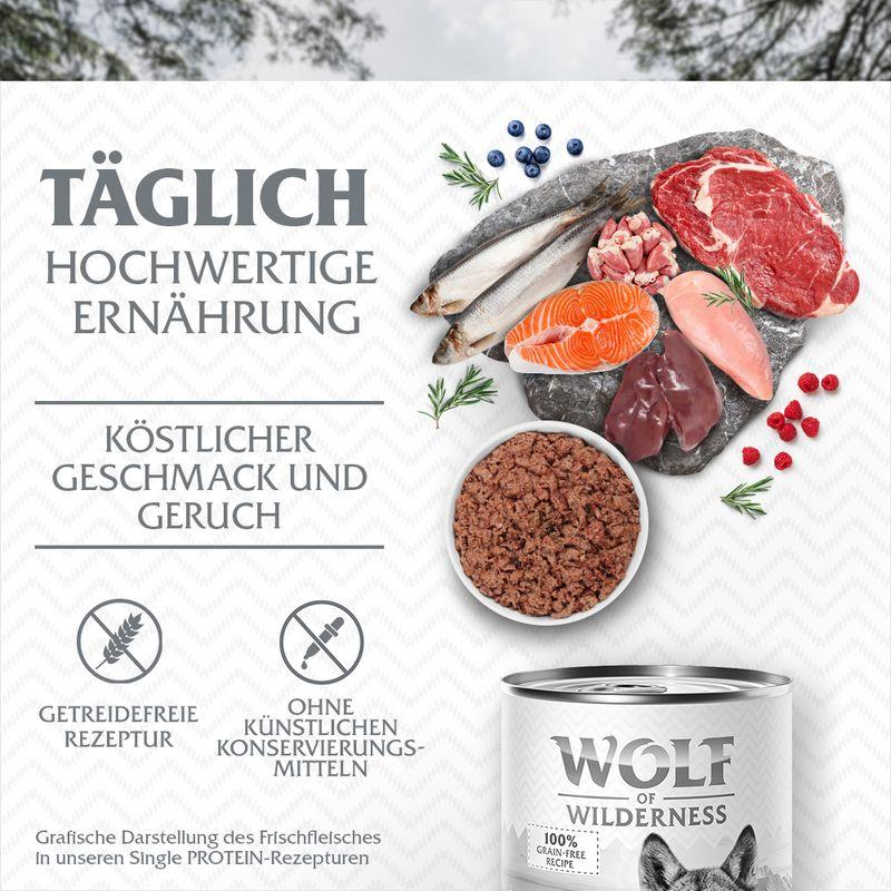 zooplus Wolf of Wilderness Adult - Single Protein 6 x 400 g kaufen Letzte 3 Tage