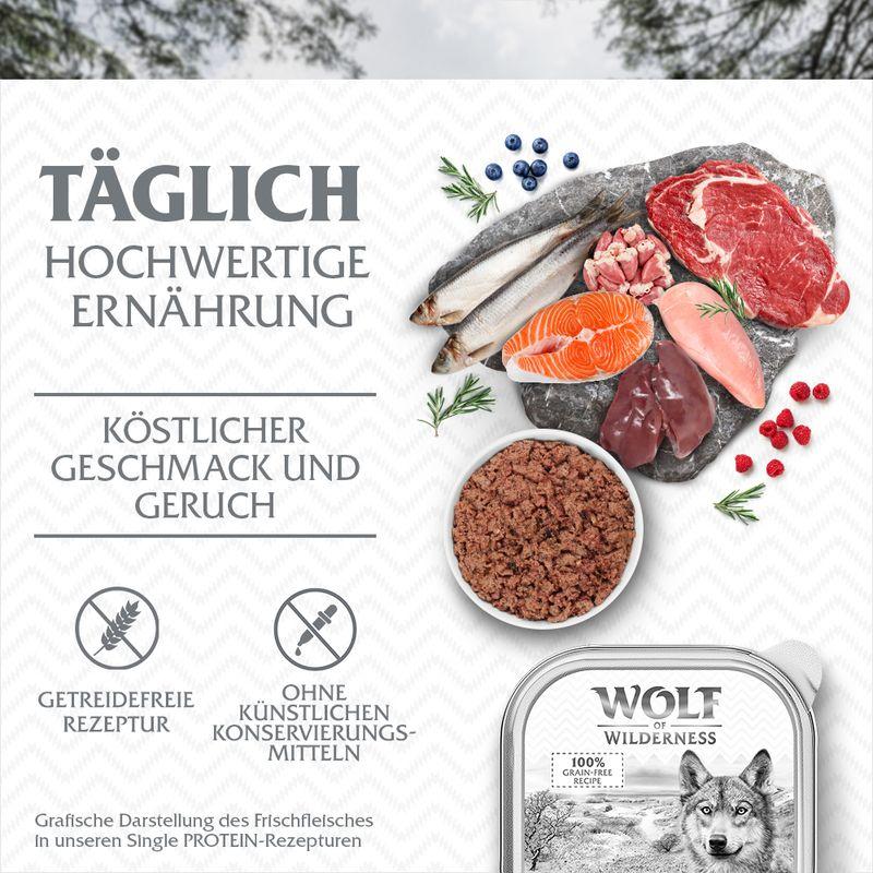 zooplus Wolf of Wilderness Adult - Single Protein 6 x 150 g Schale kaufen Black Friday Preise