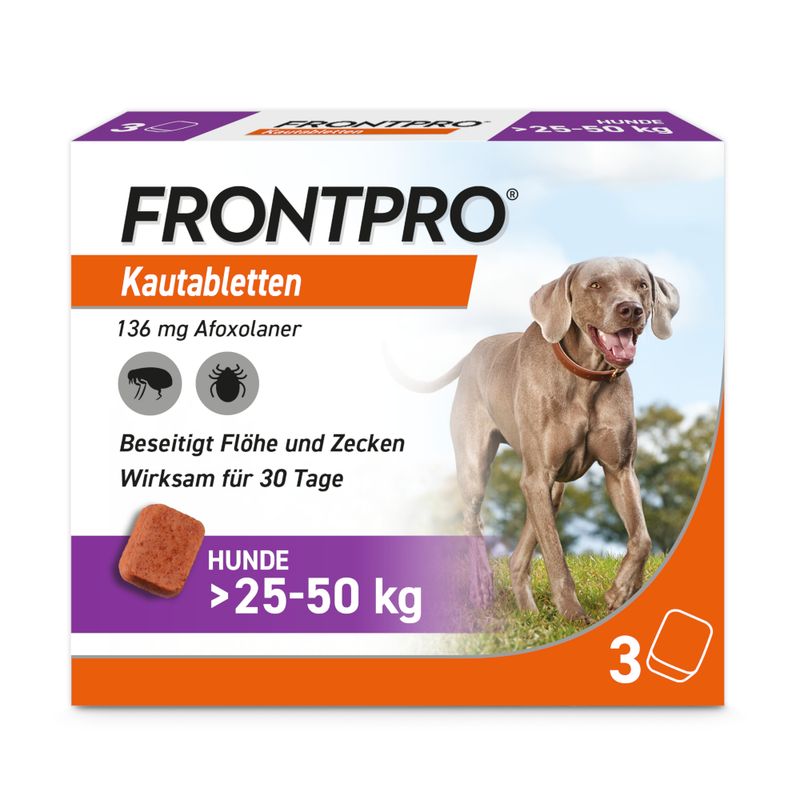 zooplus Frontpro Kautablette gegen Zecken und Flöhe für Hunde >25 bis 50 kg kaufen Günstiger Verkauf