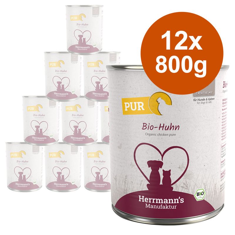 zooplus Sparpaket Herrmann´s Bio-Reinfleisch 12 x 800 g kaufen