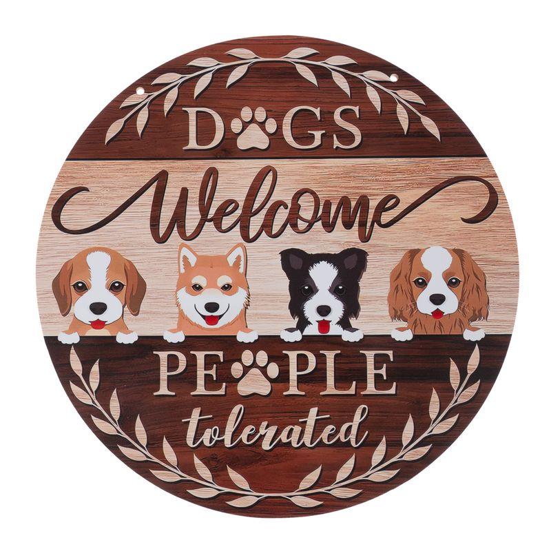 zooplus TIAKI Türschild Dogs Welcome - People Tolerated kaufen