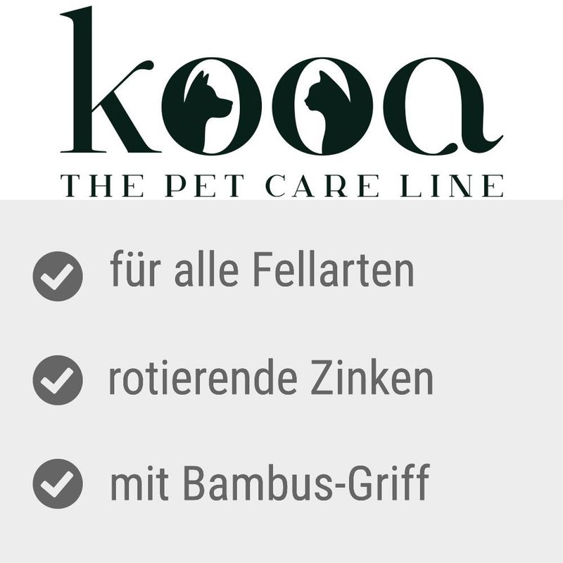 zooplus kooa Kamm aus Bambus mit rotierenden Zähnen kaufen Super Sparpreis