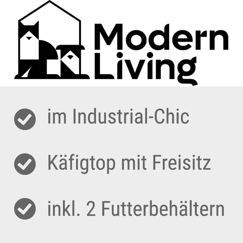 zooplus Modern Living Vogelkäfig Industrial kaufen zollfrei