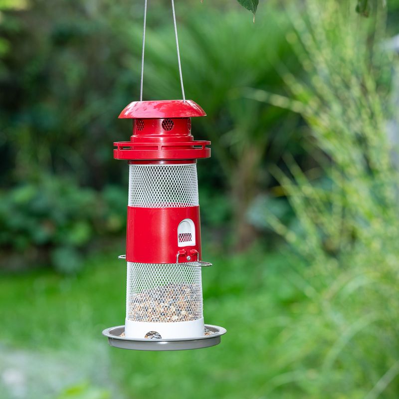 zooplus TIAKI Vogelfutterspender Leuchtturm aus Metall kaufen