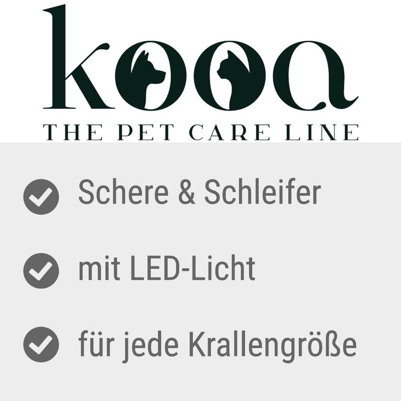 zooplus kooa 2-in-1 Krallenschere und -Schleifer mit LED kaufen Cyber Monday