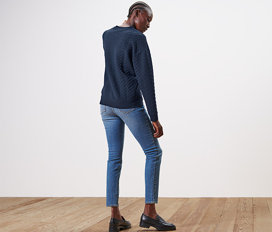 tchibo Sweatshirt mit Zopfmuster online bestellen bei Tchibo 670849 Black Friday Preise