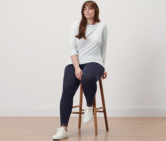 tchibo Leggings mit Spitzenborte online bestellen bei Tchibo 657434 Große Rabatte