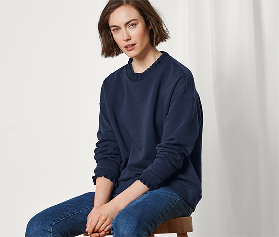 tchibo Sweatshirt mit Strickdetails online bestellen bei Tchibo 651067 Sonderangebote