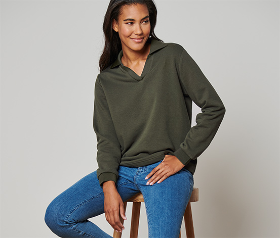 tchibo Sweatshirt mit Polokragen online bestellen bei Tchibo 653719 Fabrik Onlineshop