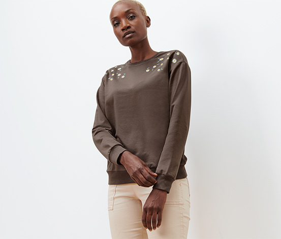 tchibo Sweatshirt mit Stickerei online bestellen bei Tchibo 671673 Nur noch ein Tag übrig