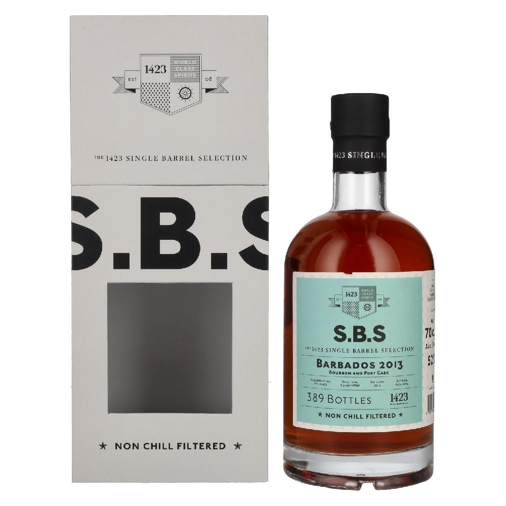 delicando 1423 S.B.S BARBADOS Bourbon and Port Cask 2013 52% Vol. 0 7l in Geschenkbox Neueste Mode