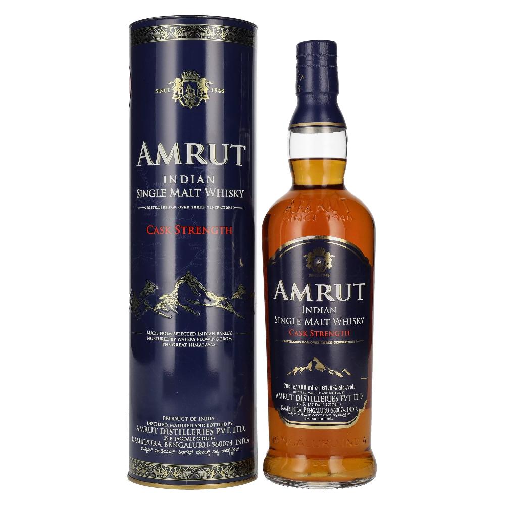 delicando Amrut Indian Single Malt Whisky CASK STRENGTH 61 8% Vol. 0 7l in Tinbox Limitierter Zeitrabatt
