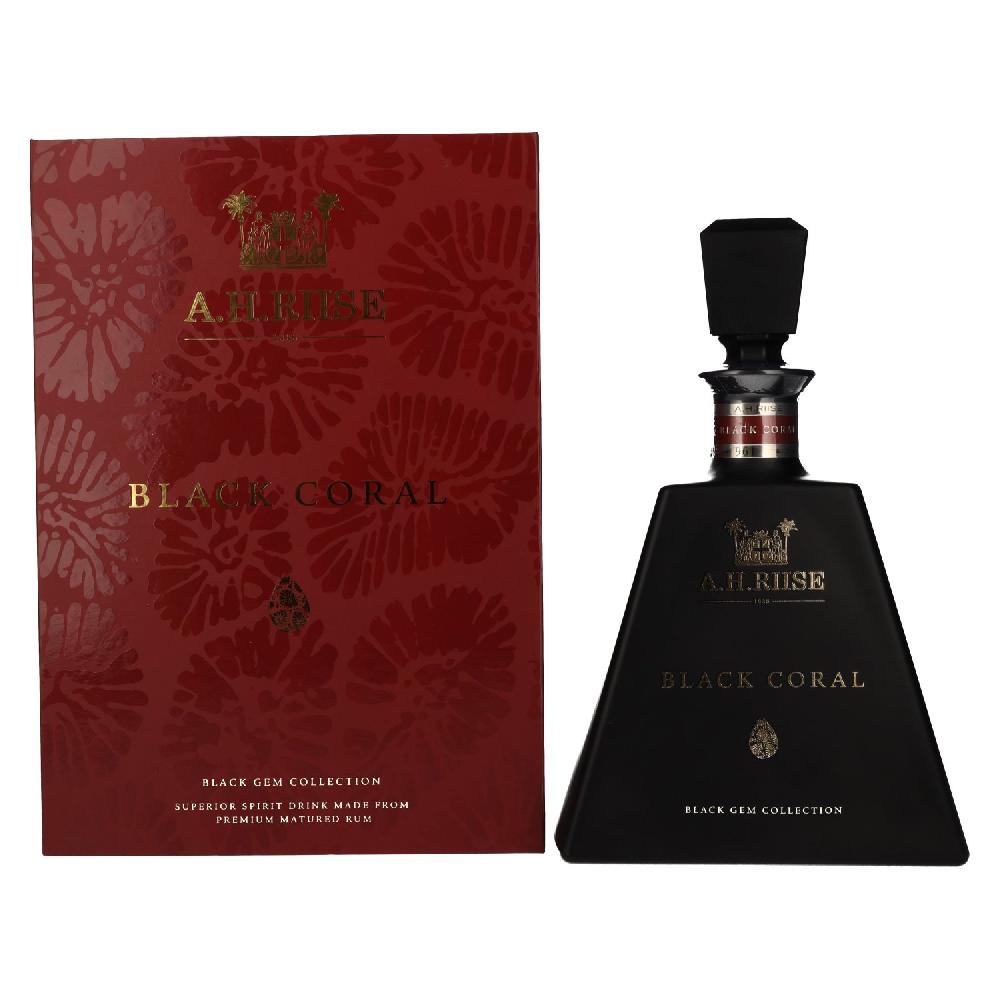 delicando A.H. Riise Black BLACK CORAL Gem Collection Spirit Drink 45 8% Vol. 0 7l in Geschenkbox Black Friday