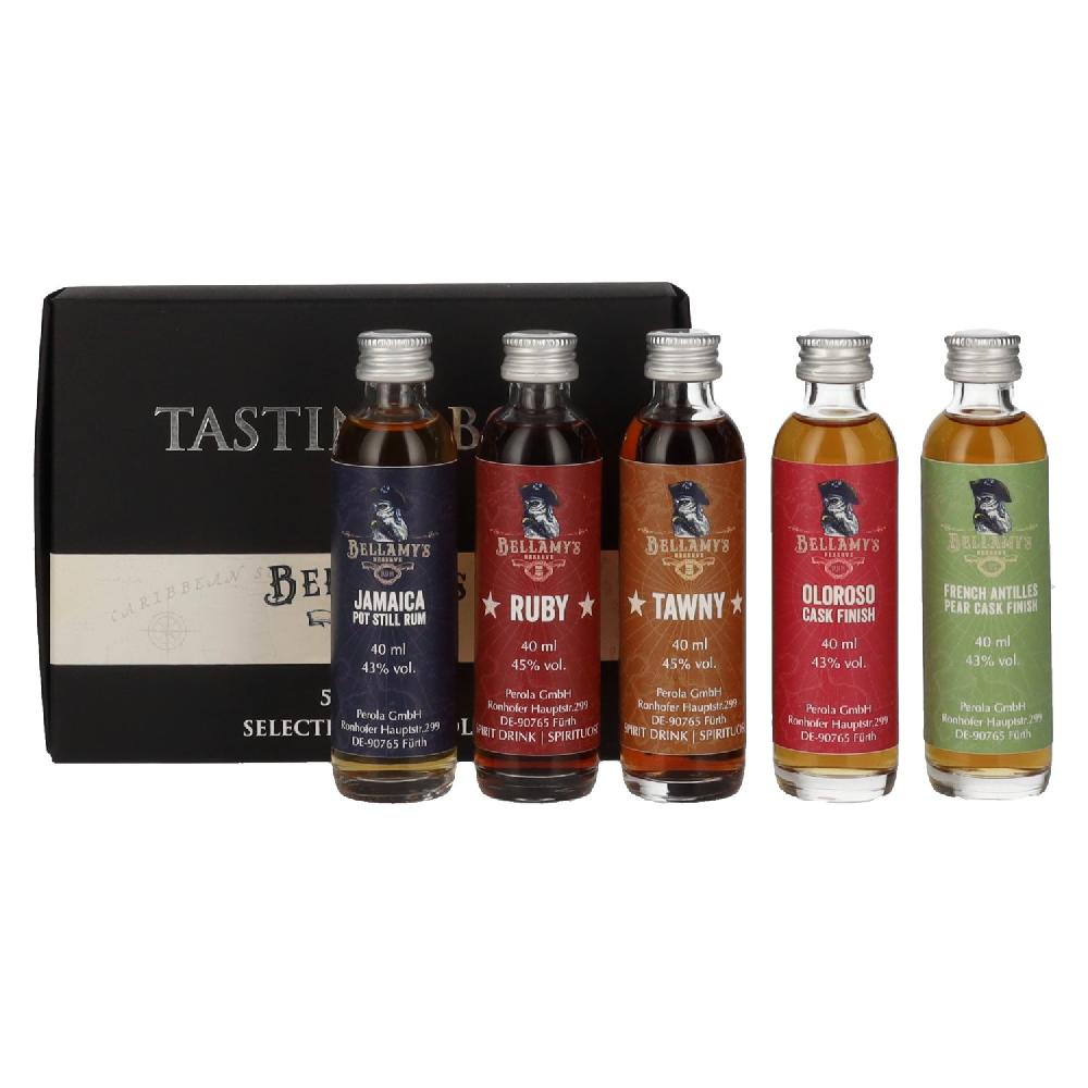 delicando Bellamy's Reserve Rum Tasting Box Selected by Perola 2024 43 8% Vol. 5x0 04l in Geschenkbox