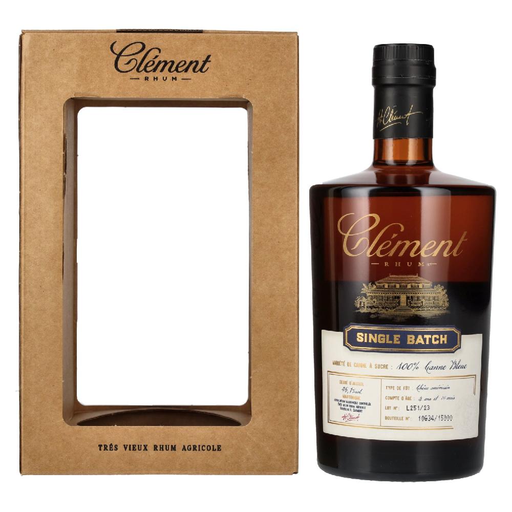 delicando Clément Trés Vieux Rhum Agricole SINGLE BATCH 100% Canne Bleue 46 1% Vol. 0 5l in Geschenkbox Kostenlose Rückgabe