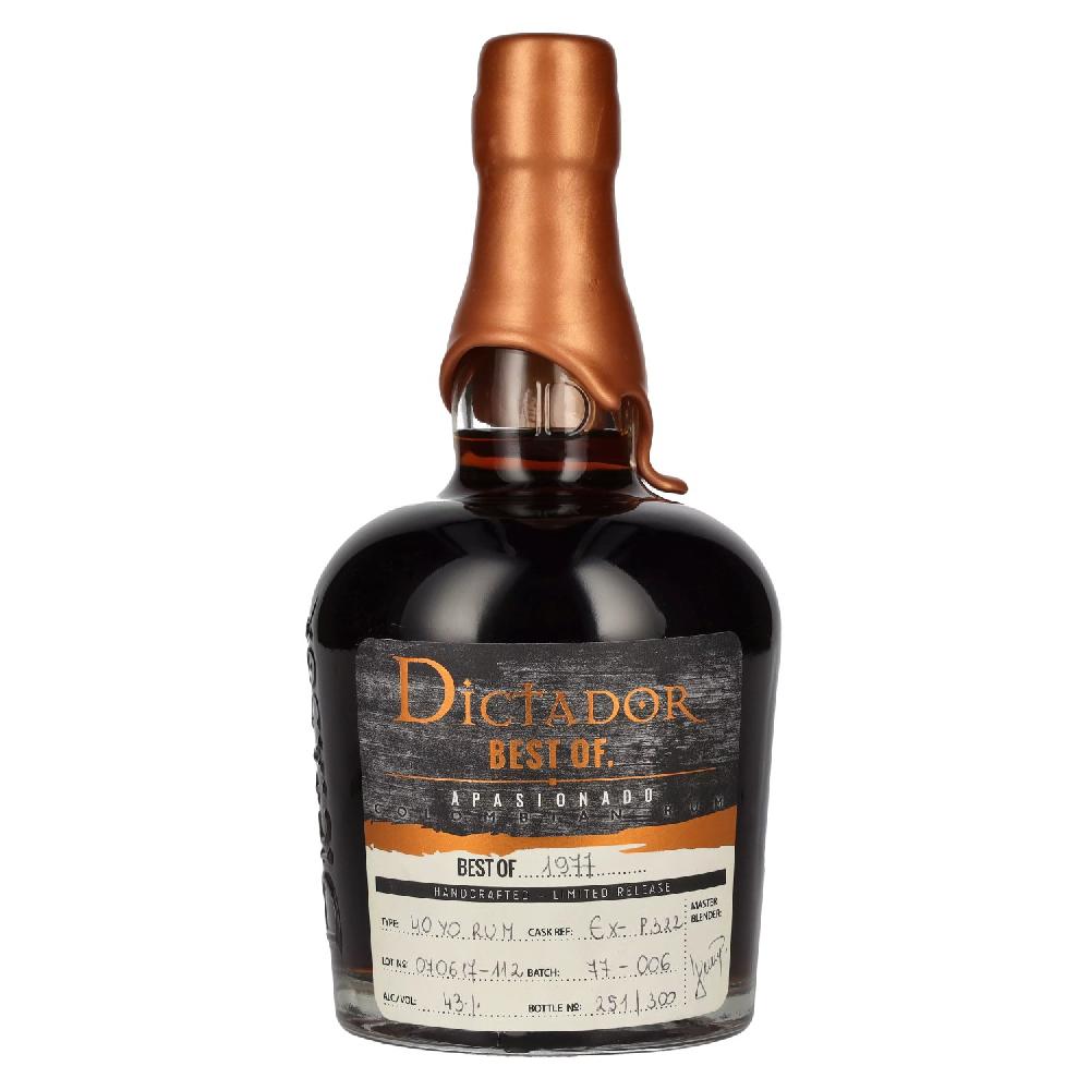 delicando Dictador BEST OF 1977 APASIONADO Colombian Rum 40YO/070617/EX-P322 43% Vol. 0 7l