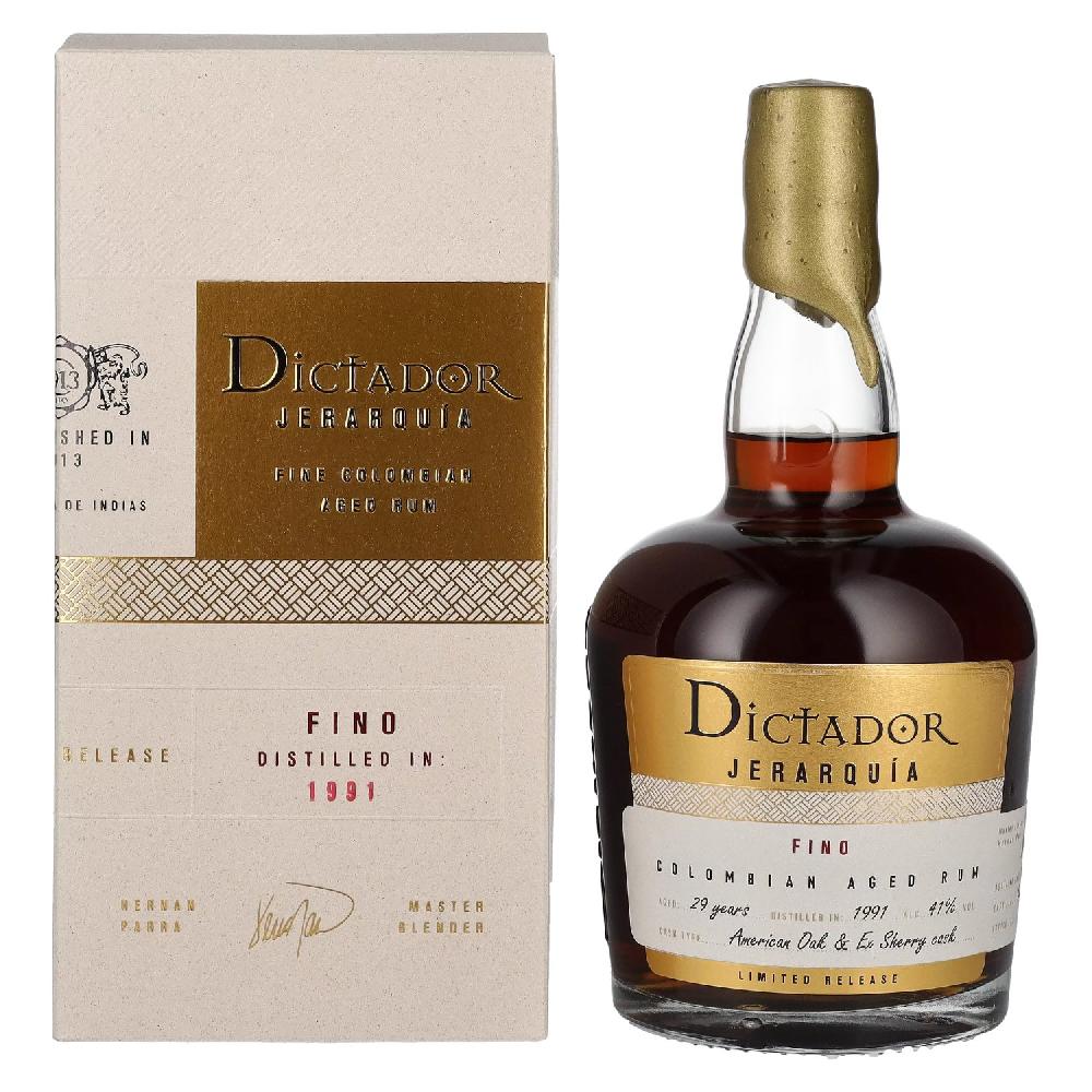 delicando Dictador JERARQUÍA 29 Years Old FINO Rum 1991 41% Vol. 0 7l in Geschenkbox