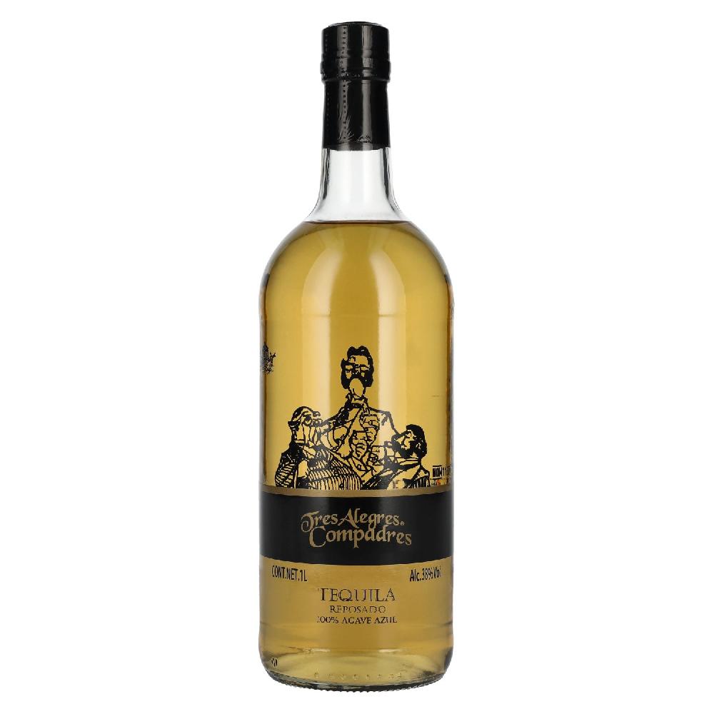 delicando La Cofradia Tres Alegres Compadres Tequila Reposado 100% de Agave 38% Vol. 1l Begrenzte Freigabe
